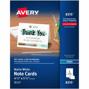 97 Brightness - 5 1/2" x 4 1/4" - Matte - Heavyweight, Smooth Edge - White - 60 / Box