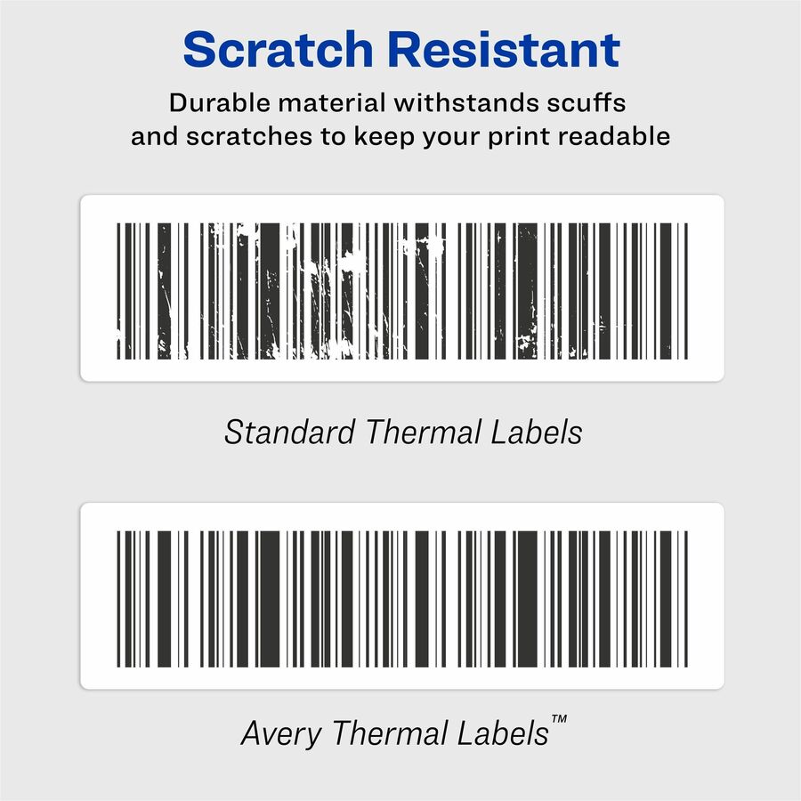 Avery&reg; Direct Thermal Roll Labels - 1 1/8" Width x 3 1/2" Length - Permanent Adhesive - Rectangle - Thermal - White - Paper - Water Resistant - 130 / Sheet - 130 / Roll - 2 Total Sheets - 260 Total Label(s) - 260 / Box