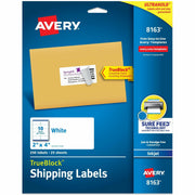 Avery Shipping Labels, Sure Feed, 2" x 4", White, Permanent Adhesive, Inkjet, 250 Labels per Pack