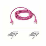 Belkin RJ45 Category 5e Patch Cable - 4 ft Category 5e Network Cable - First End: 1 x RJ-45 Network - Male - Second End: 1 x RJ-45 Network - Male - Patch Cable - Pink - 1 Each