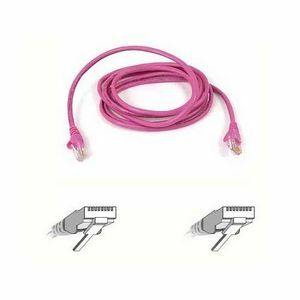 Belkin RJ45 Category 5e Patch Cable - 4 ft Category 5e Network Cable - First End: 1 x RJ-45 Network - Male - Second End: 1 x RJ-45 Network - Male - Patch Cable - Pink - 1 Each