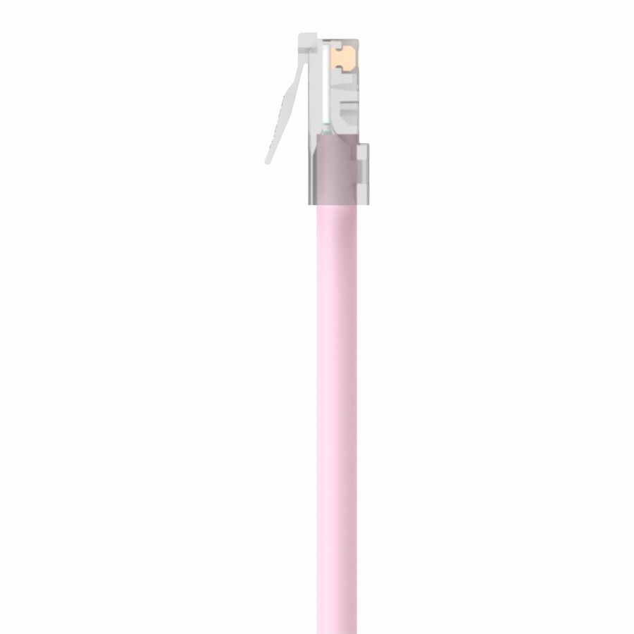 Belkin RJ45 Category 5e Patch Cable - 7 ft Category 5e Network Cable - First End: 1 x RJ-45 Network - Male - Second End: 1 x RJ-45 Network - Male - Patch Cable - Pink - 1 Each