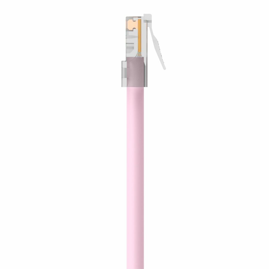 Belkin RJ45 Category 5e Patch Cable - 7 ft Category 5e Network Cable - First End: 1 x RJ-45 Network - Male - Second End: 1 x RJ-45 Network - Male - Patch Cable - Pink - 1 Each