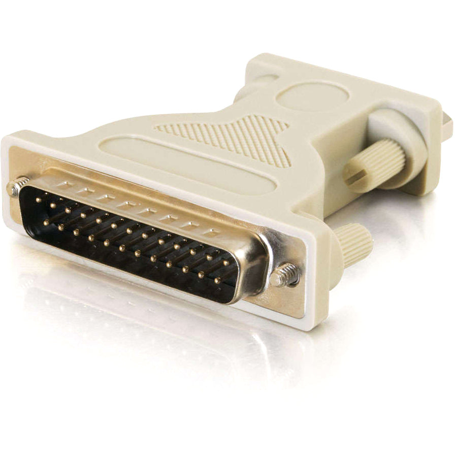 C2G Serial Adapter - 1 x 9-pin DB-9 Serial Male - 1 x 25-pin DB-25 Serial Male - Beige - 1 Each