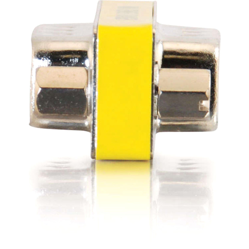 C2G DB-9 Mini Gender Changer - 1 x 9-pin DB-9 Serial Male - 1 x 9-pin DB-9 Serial Male - Silver, Yellow - 1 Each