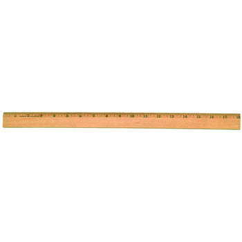 Wood Office Ruler, 18" with Single Metal Edge, 1 Each(288x$1.24)