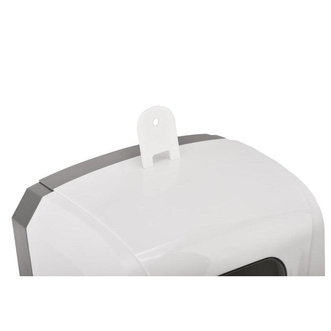 1200 ml. Wall Mount Automatic Gel Hand Sanitizer Soap Dispenser in White with Floor Stand (2-Pack)