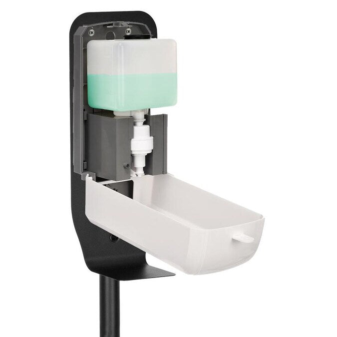 1200 ml. Wall Mount Automatic Gel Hand Sanitizer Soap Dispenser in White with Floor Stand (2-Pack)