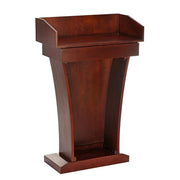 Wood Stand-Up Podium Lectern with Drawer, Cherry Wood Grain