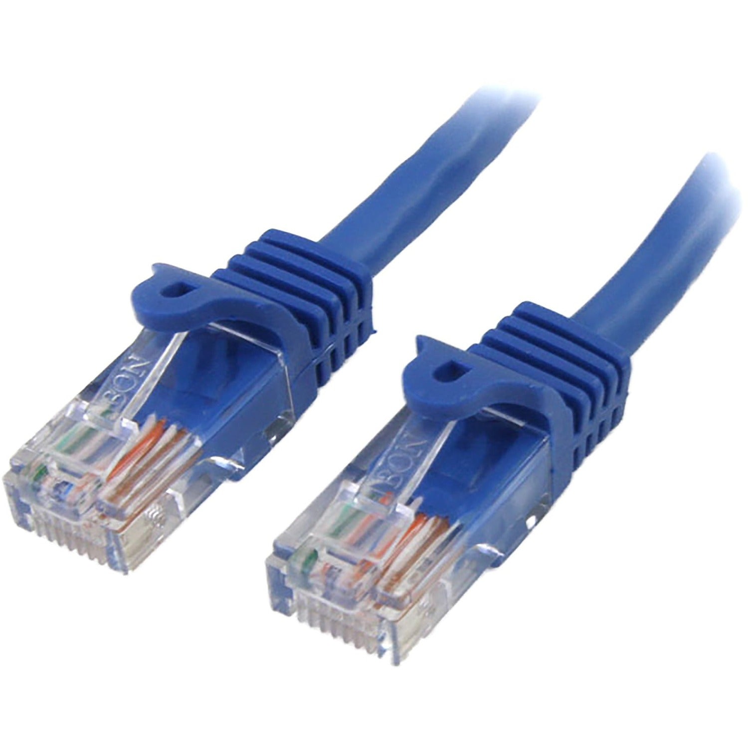StarTech.com Cat5e UTP Patch Cable, 100 ft, RJ-45 Male/Male, Snagless, 24 AWG, Gold-Plated Connectors, Blue, 1 Each