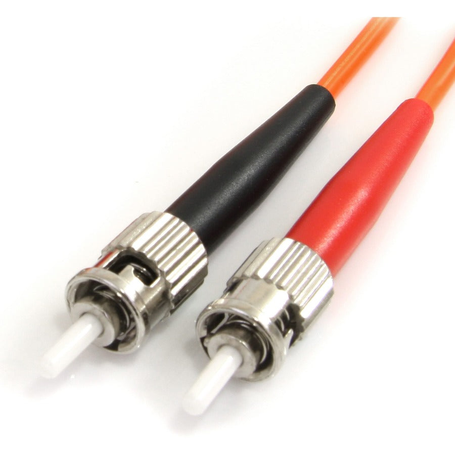 StarTech.com Fiber Optic Duplex Patch Network Cable - 3.28 ft Fiber Optic Network Cable for Network Device - First End: 2 x ST Network - Male - Second End: 2 x ST Network - Male - 10 Gbit/s - Patch Cable - LSZH - 62.5/125 &micro;m - Orange - 1 Each