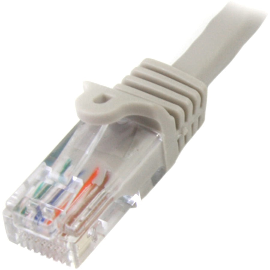 StarTech.com 3ft Cat5e Snagless UTP Patch Cable - 3 ft Category 5e Network Cable for Network Device - First End: 1 x RJ-45 Network - Male - Second End: 1 x RJ-45 Network - Male - Patch Cable - Gold Plated Connector - CM - 24 AWG - Gray - 1 Each