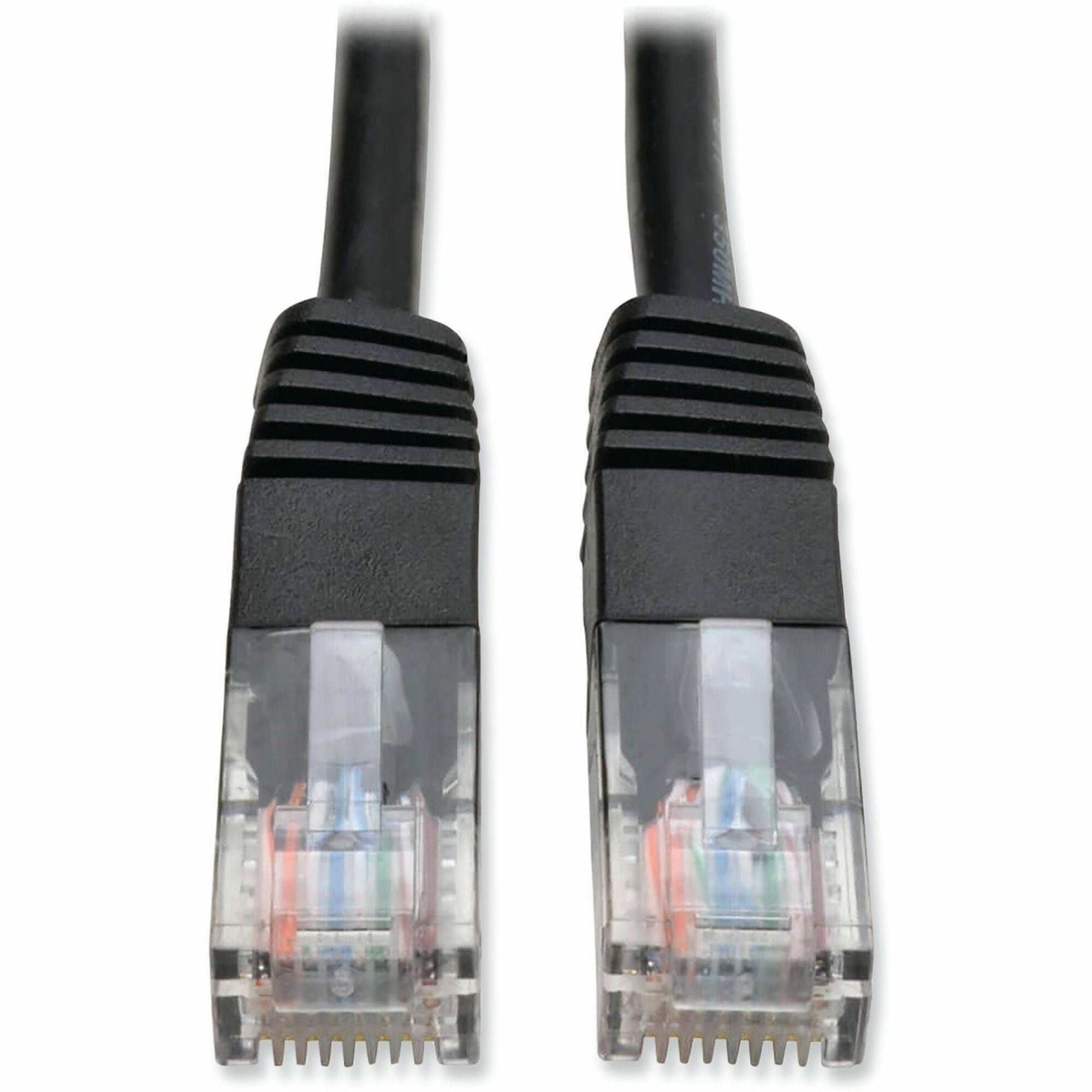 Tripp Lite Cat5e UTP Patch Network Cable, 10 ft, RJ-45 Male to Male, 1 Gbit/s, Gold Plated Contacts, 26 AWG, Black, Snagless, 1 Each