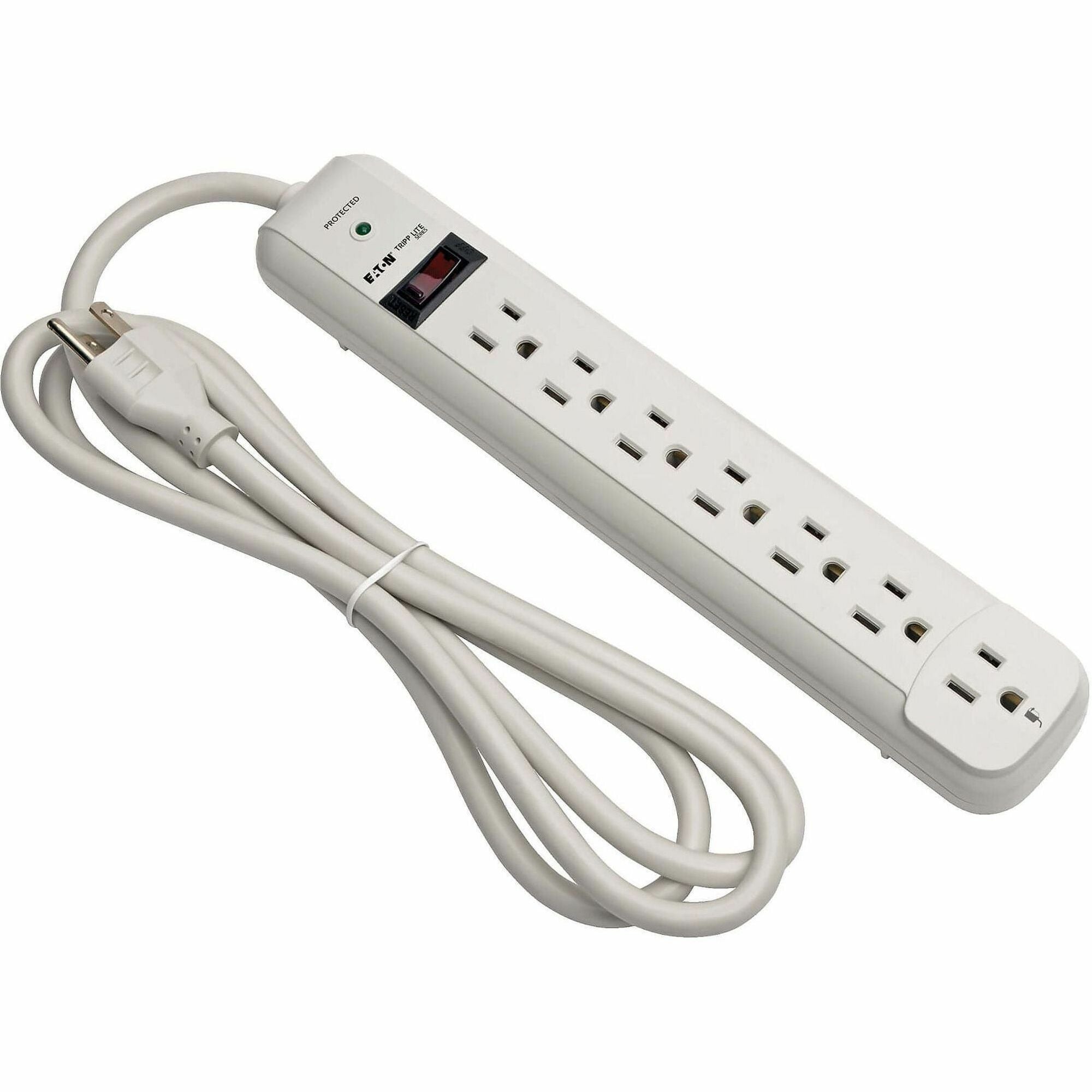 Gray - NEMA 5-15P - 7 x NEMA 5-15R - 1800 VA - 1080 J - 120 V AC Input - 120 V AC Output - 6 ft