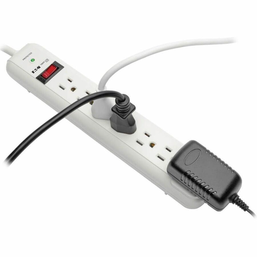 Gray - NEMA 5-15P - 7 x NEMA 5-15R - 1800 VA - 1080 J - 120 V AC Input - 120 V AC Output - 6 ft