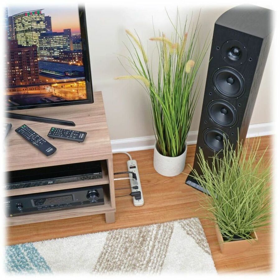 Gray - NEMA 5-15P - 7 x NEMA 5-15R - 1800 VA - 1080 J - 120 V AC Input - 120 V AC Output - 6 ft