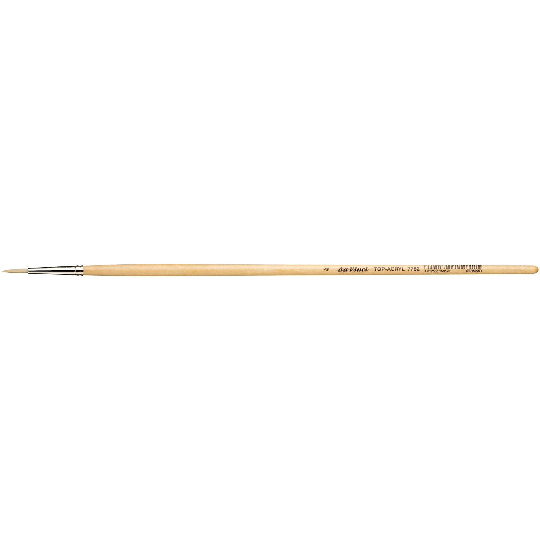 TOP-ACRYL White Brush, Synthetic, Acrylic & Oil, Round, Series 7782, Size 4
