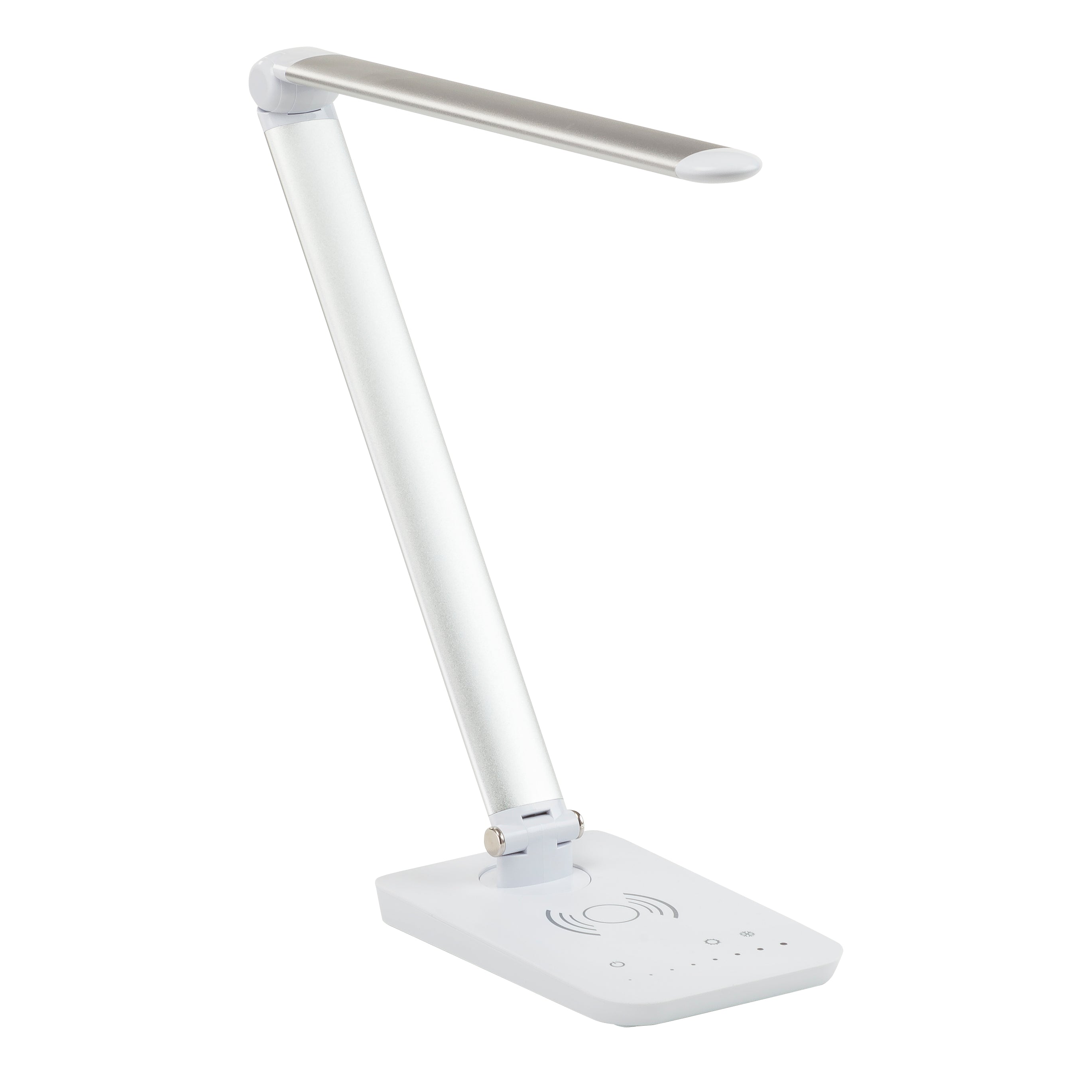 Vamp Led Dsk Lamp Sil W/Chargr