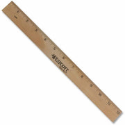 12" Length x 1" Width - 1/16 Graduations - Metric, Imperial Measuring System - Wood - 1 Each