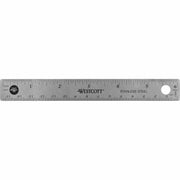 Westcott Stainless Steel Rulers - 6" Length x 0.8" Width - 1/16, 1/32 Graduations - Metric, Imperial Measuring System - Stainless Steel - Stainless Steel - 1 Each