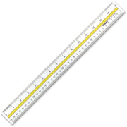 15" Length x 1" Width - Metric, Imperial Measuring System - Acrylic - Clear - 1 Each