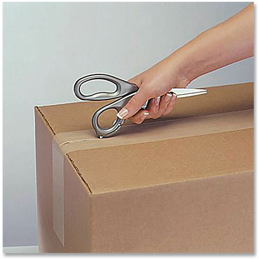 3" Cutting Length - 8" Overall Length - Straight-left/right - Stainless Steel - Pointed Tip - Silver - 1 Each