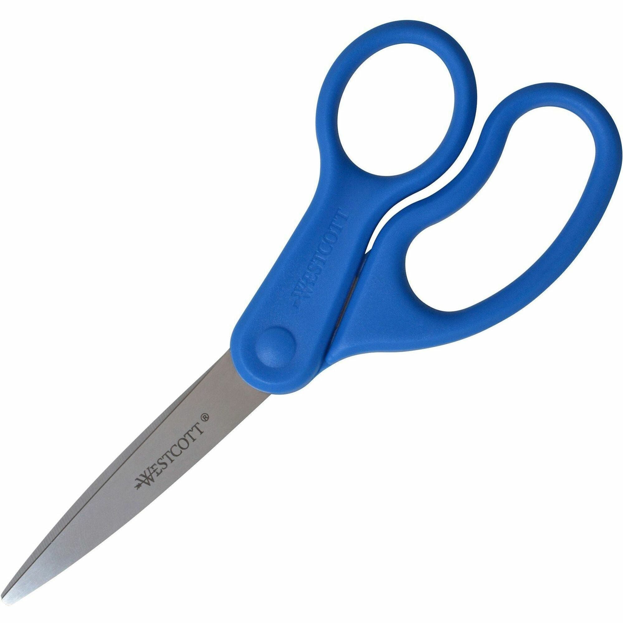 3.50" Cutting Length - 8" Overall Length - Straight-left/right - Stainless Steel - Pointed Tip - Stainless Steel - 1 Each
