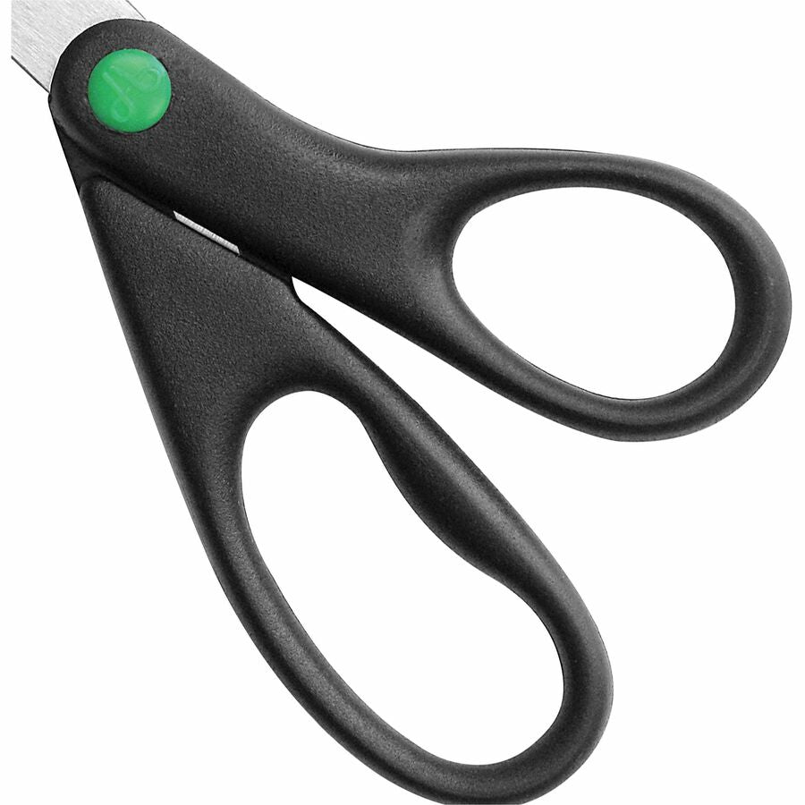 3.25" Cutting Length - 8" Overall Length - Straight-left/right - Stainless Steel - Pointed Tip - Black - 1 Each