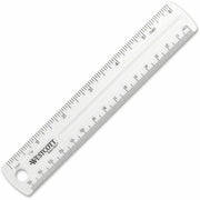 6" Length x 1" Width - 1/16 Graduations - Metric, Imperial Measuring System - Plastic - Clear - 1 Each