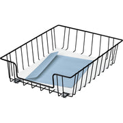 Fellowes Wire 3" Letter Tray - Compartment Size : 8.50" x 11" x 3" - 3" Height x 10" Width x 14.13" Depth - Desktop - Stackable - Black - Steel - 1 Each