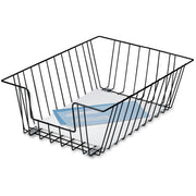 Compartment Size : 8.50" x 14" x 5" - 5" Height x 12" Width x 16.50" Depth - Desktop - Stackable - Black - Steel - 1 Each