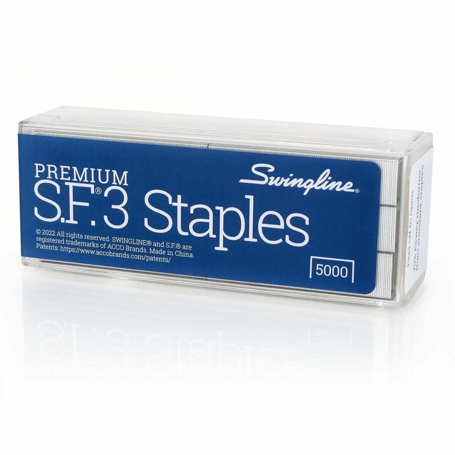 Premium - 1/4" Leg - for Paper - Chisel Point - Silver - 105 Per Strip - 5000 / Box