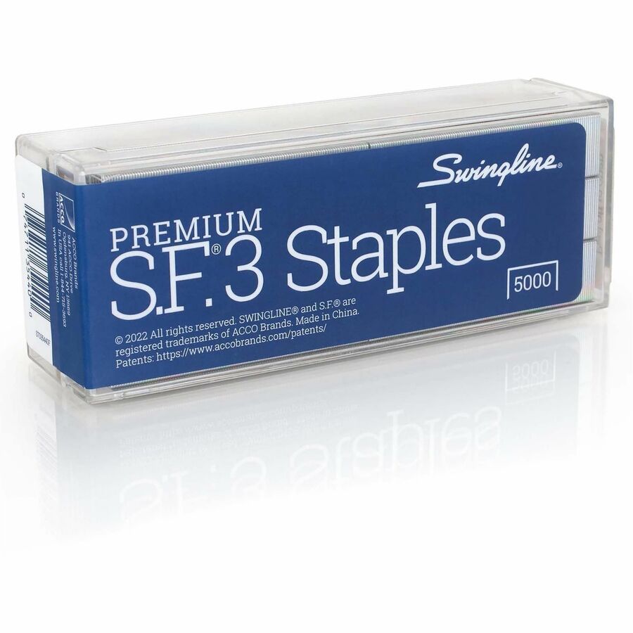 Premium - 1/4" Leg - for Paper - Chisel Point - Silver - 105 Per Strip - 5000 / Box