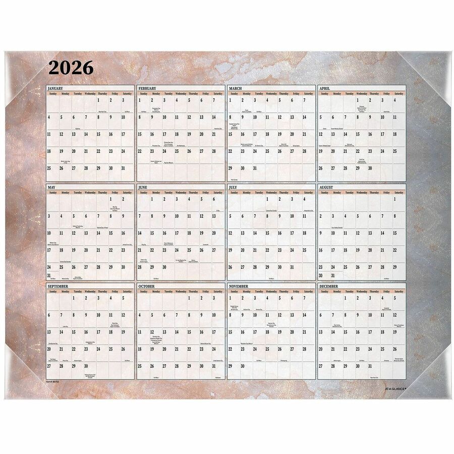 At-A-Glance Marbled Desk Pad