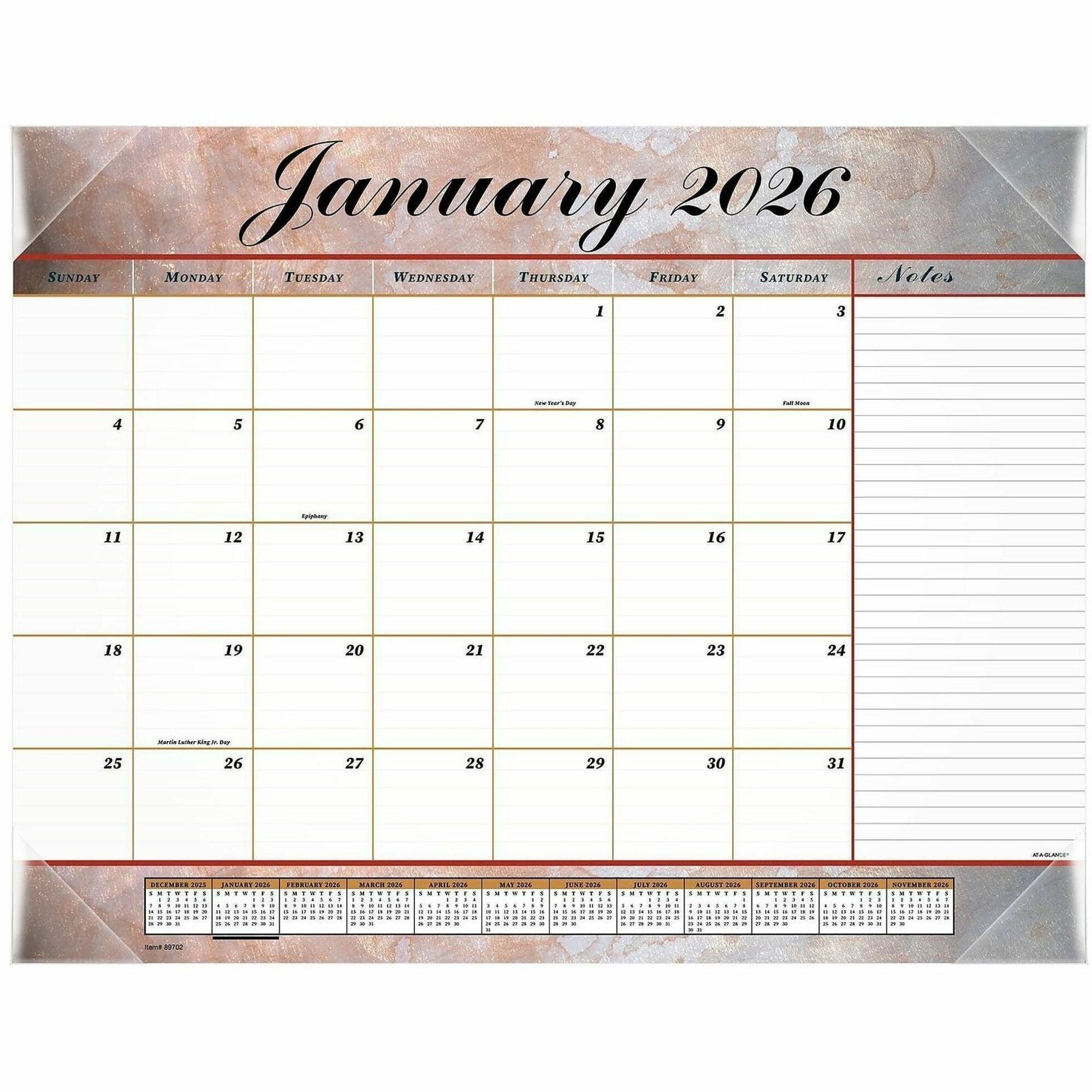 At-A-Glance Marbled Desk Pad