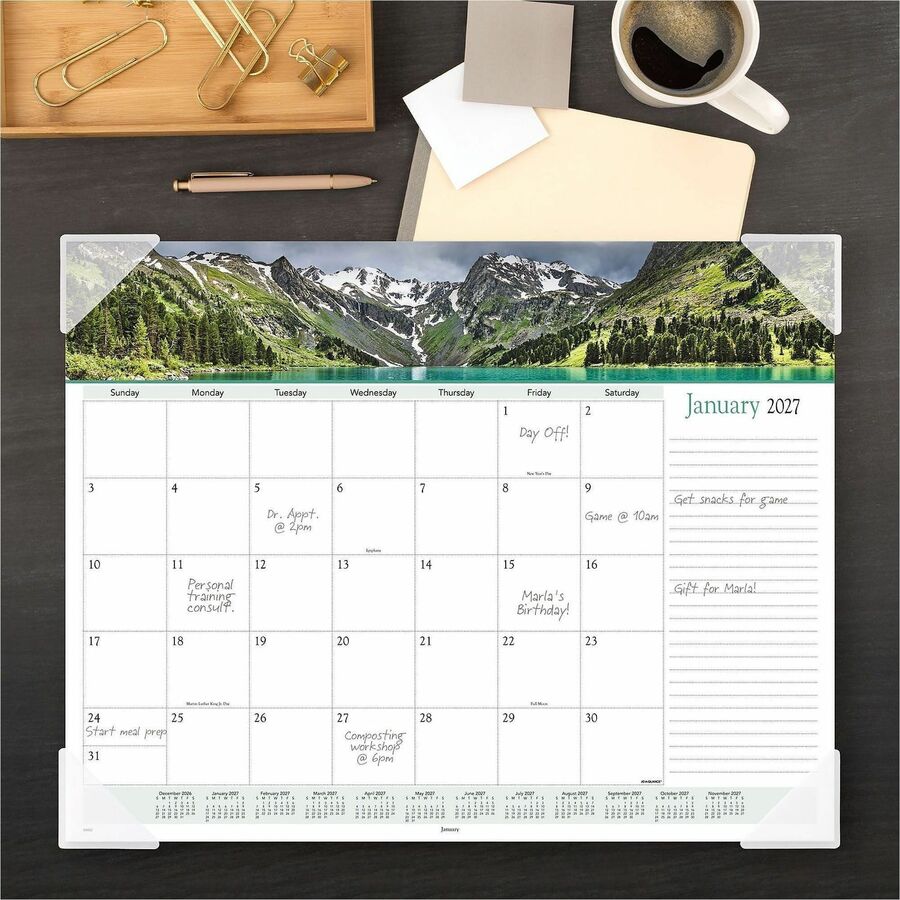 At-A-Glance Panoramic Landscape Desk Pad