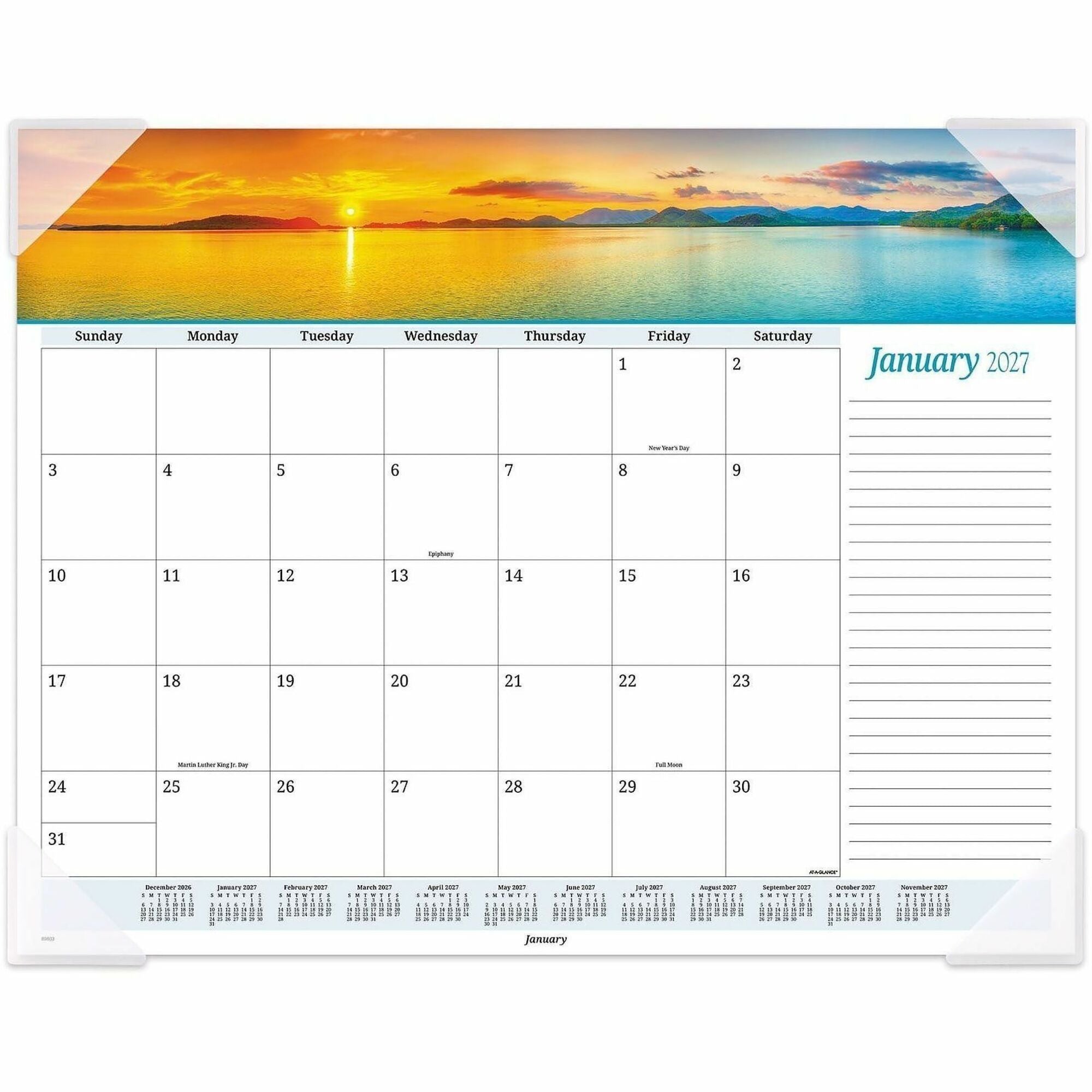 At-A-Glance Panoramic Seascape Desk Pad