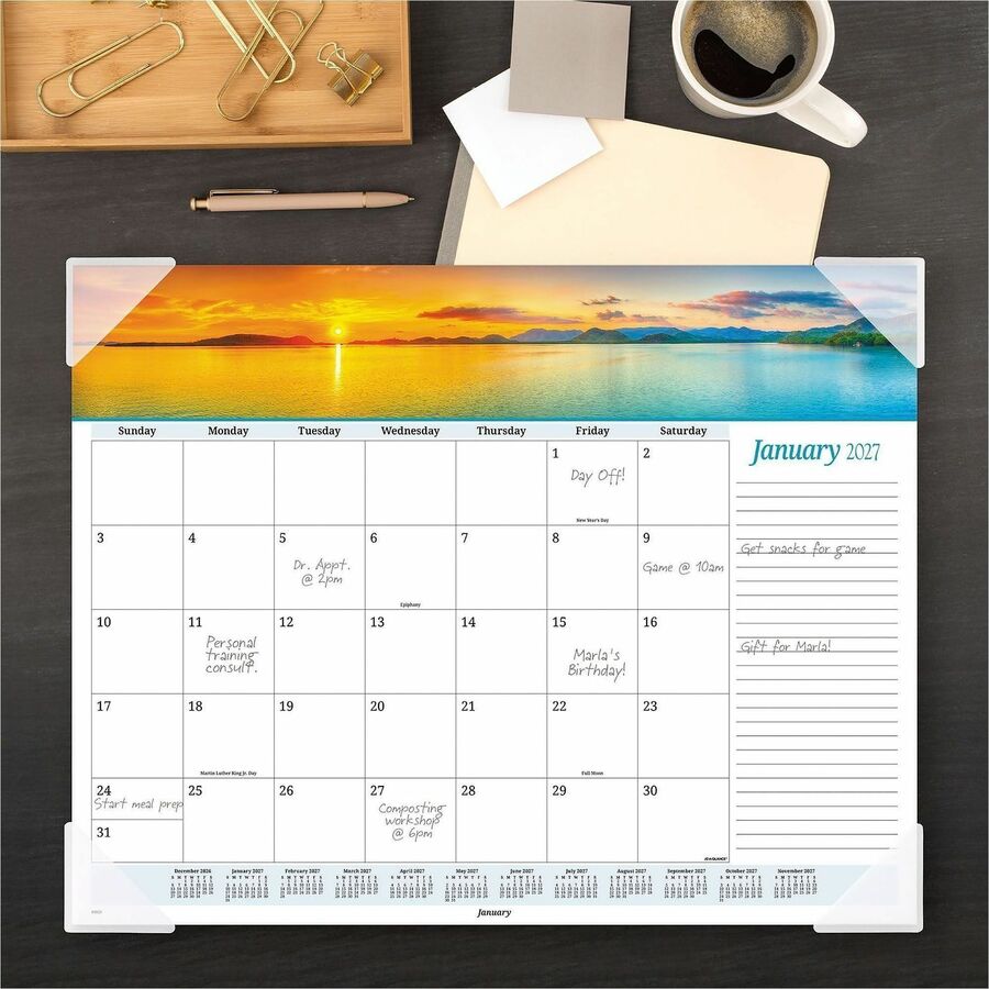 At-A-Glance Panoramic Seascape Desk Pad