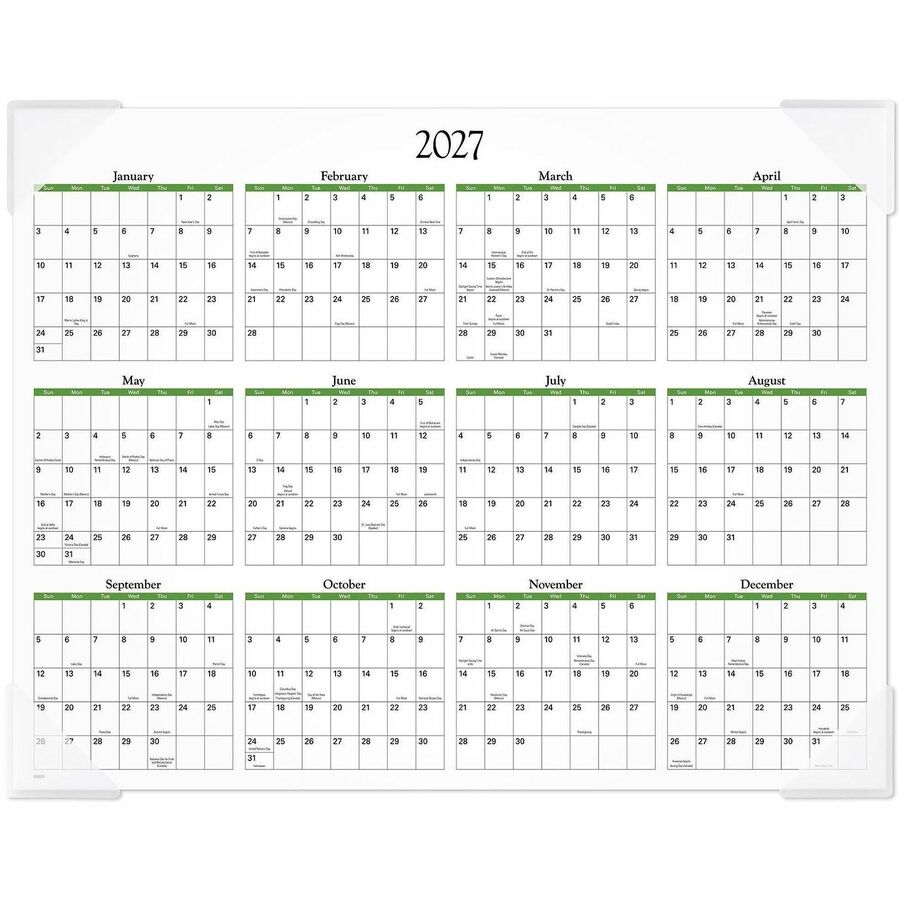 At-A-Glance Panoramic Floral Desk Pad