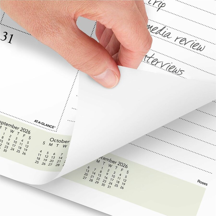 At-A-Glance Panoramic Floral Desk Pad