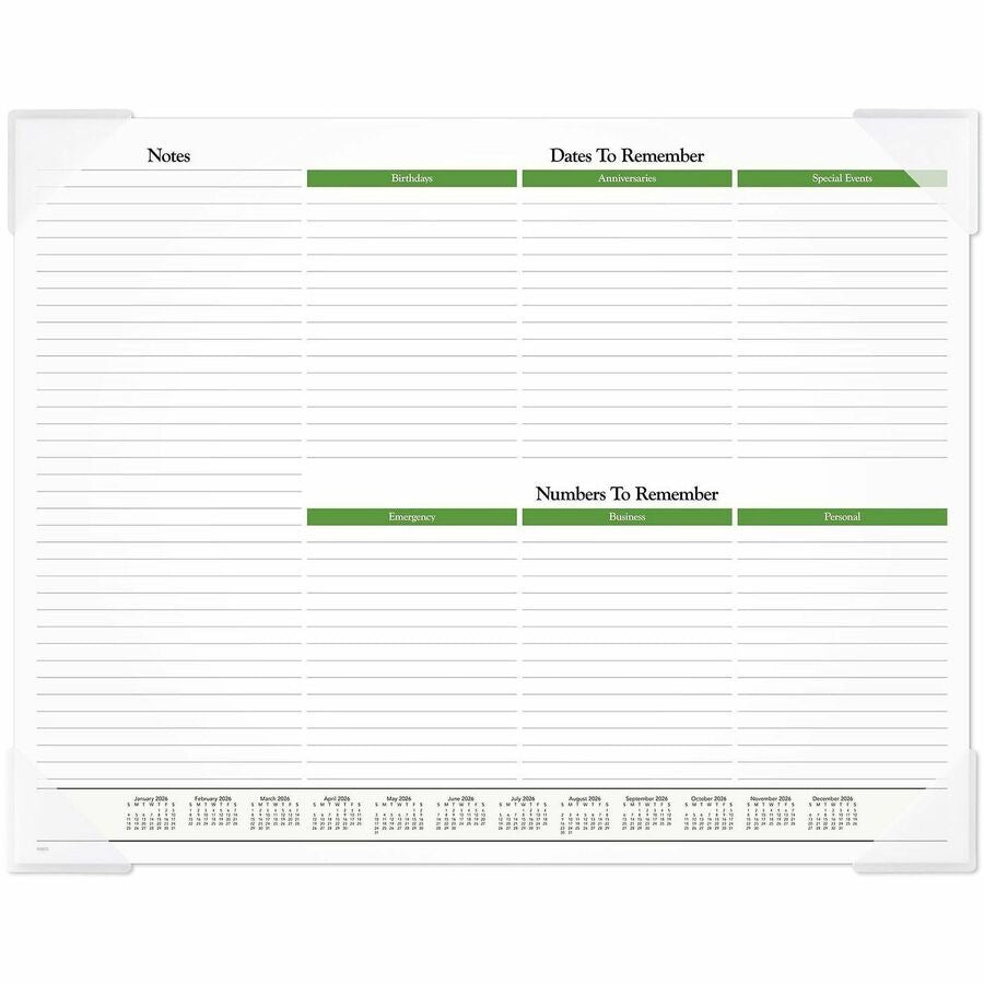 At-A-Glance Panoramic Floral Desk Pad