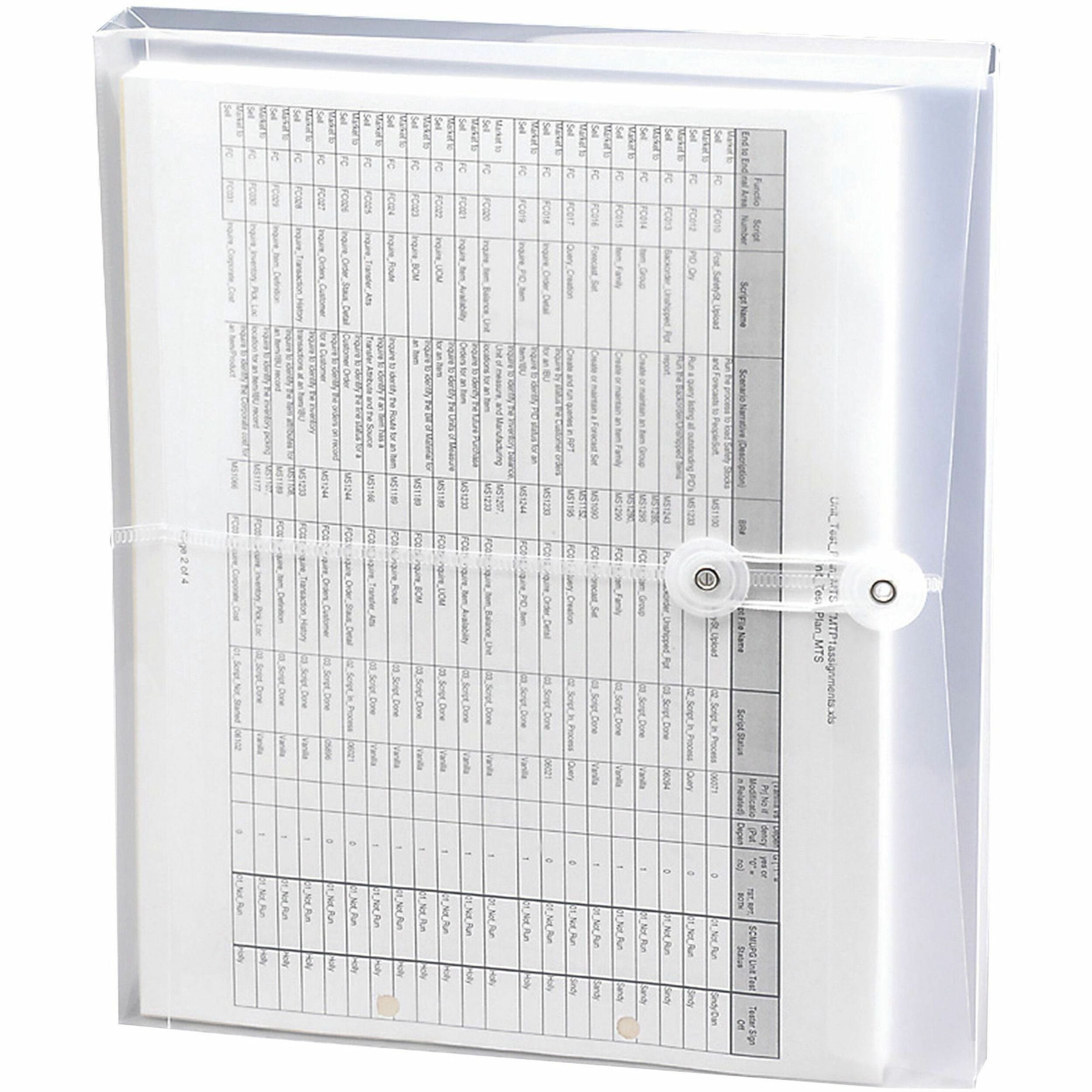 Smead Letter Filing Envelopes, 8.5" x 11", 1.25" Expansion, Polypropylene, Clear, 5 Pack