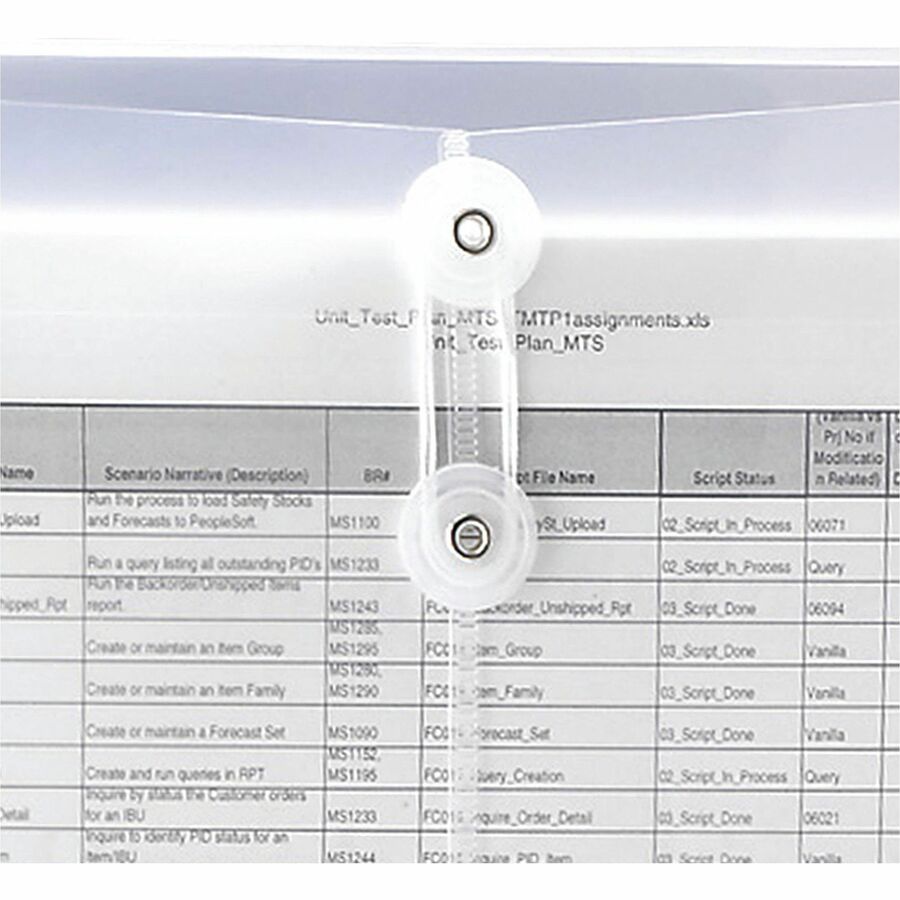 Smead Letter Filing Envelopes, 8.5" x 11", 1.25" Expansion, Polypropylene, Clear, 5 Pack