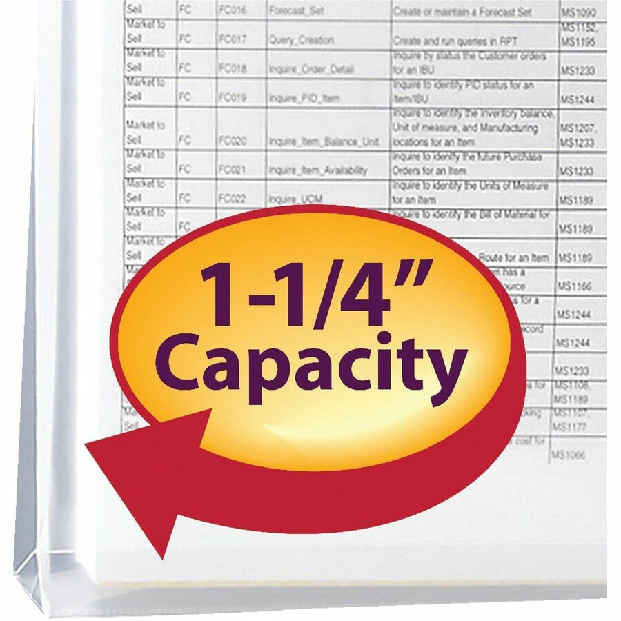 Smead Letter Filing Envelopes, 8.5" x 11", 1.25" Expansion, Polypropylene, Clear, 5 Pack