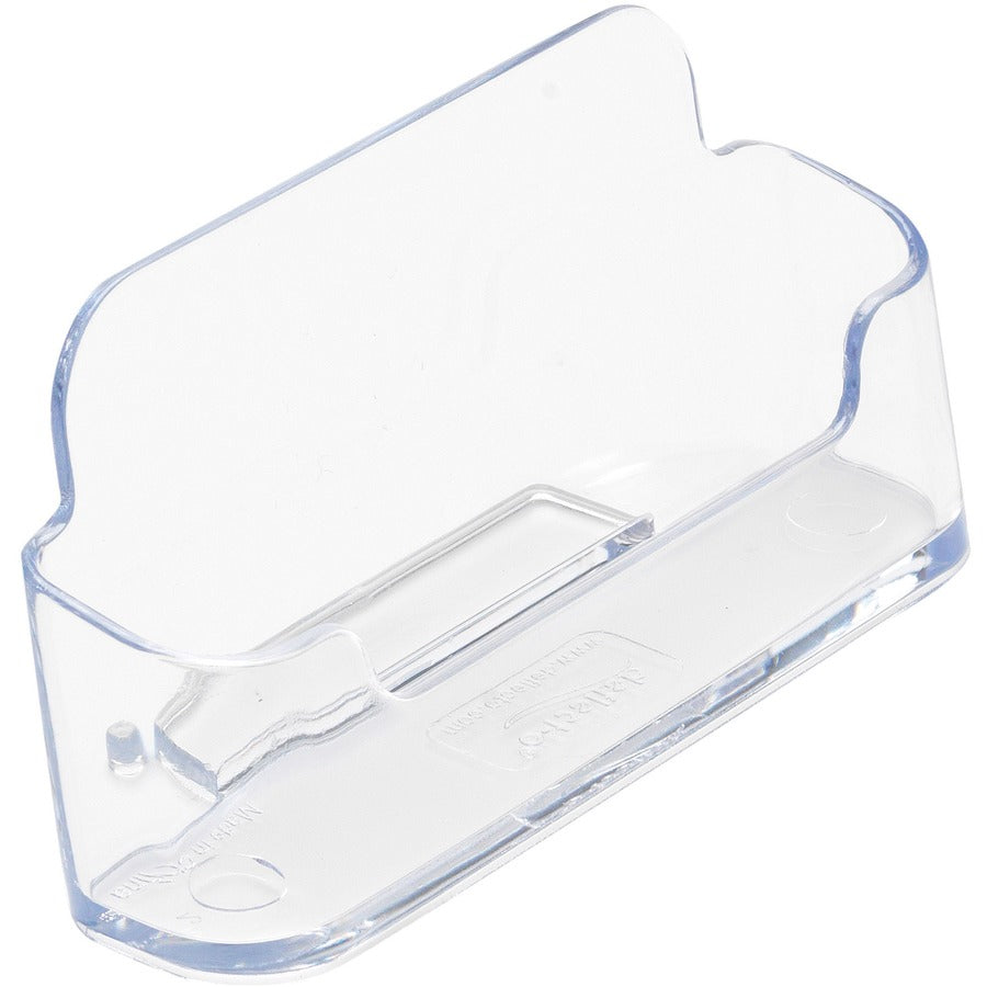 Deflecto Business Card Holder - 1.8" Height x 3.9" Width x 1.4" Depth - Plastic - Clear - 1 Each