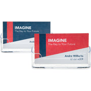 1.8" Height x 3.9" Width x 1.4" Depth - Plastic - Clear - 2 / Pack