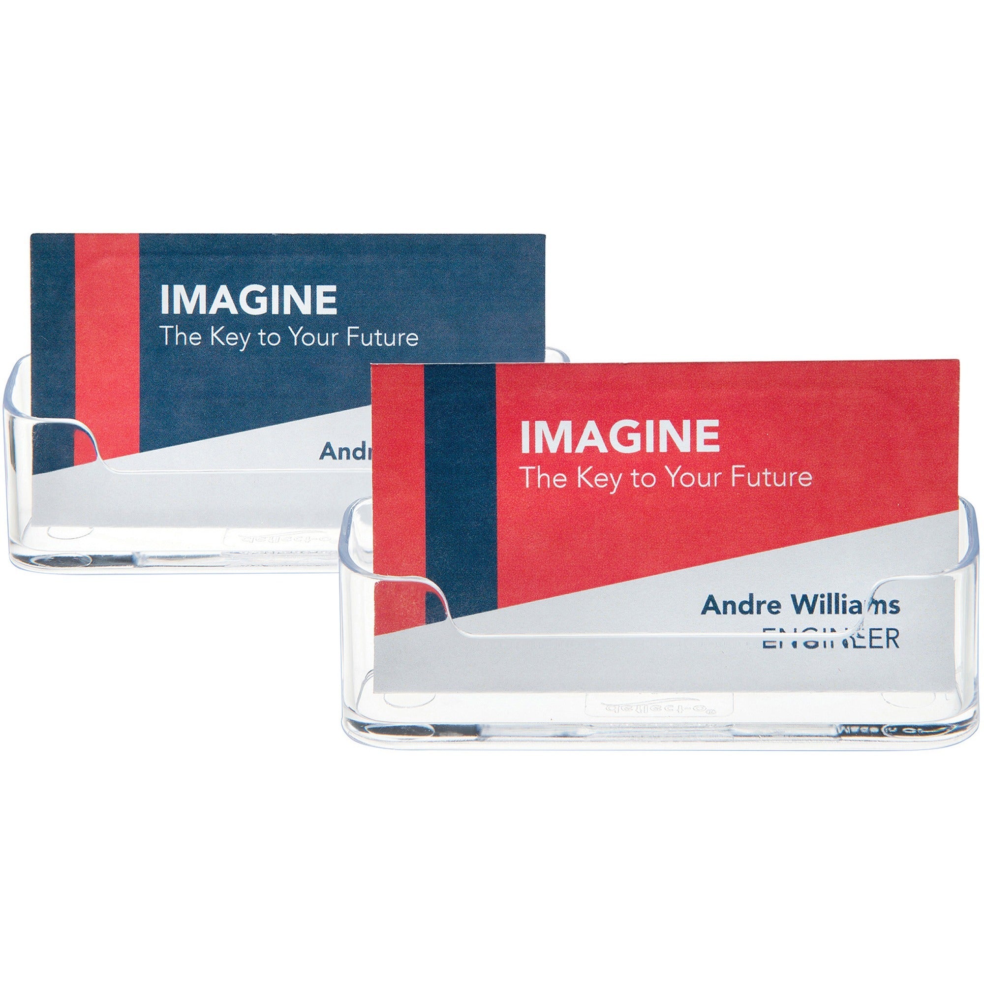 1.8" Height x 3.9" Width x 1.4" Depth - Plastic - Clear - 2 / Pack
