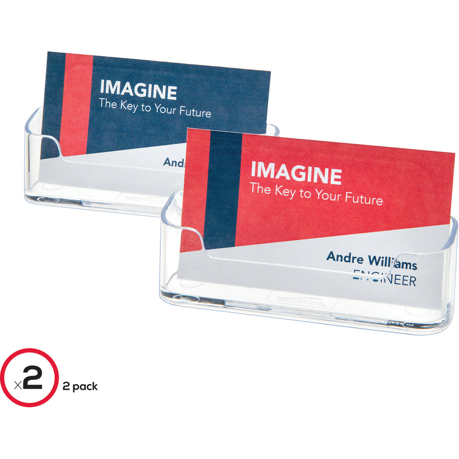 1.8" Height x 3.9" Width x 1.4" Depth - Plastic - Clear - 2 / Pack