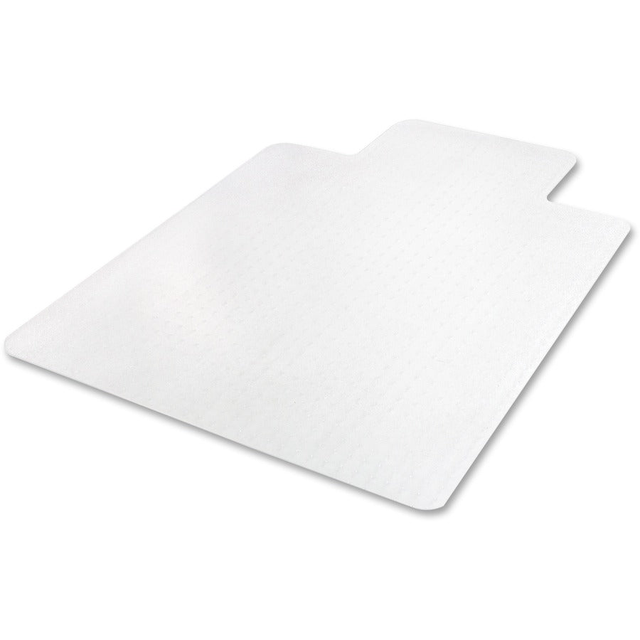 Carpeted Floor - 48" Length x 36" Width - Lip Size 12" Length x 20" Width - Vinyl - Clear - 1 Each