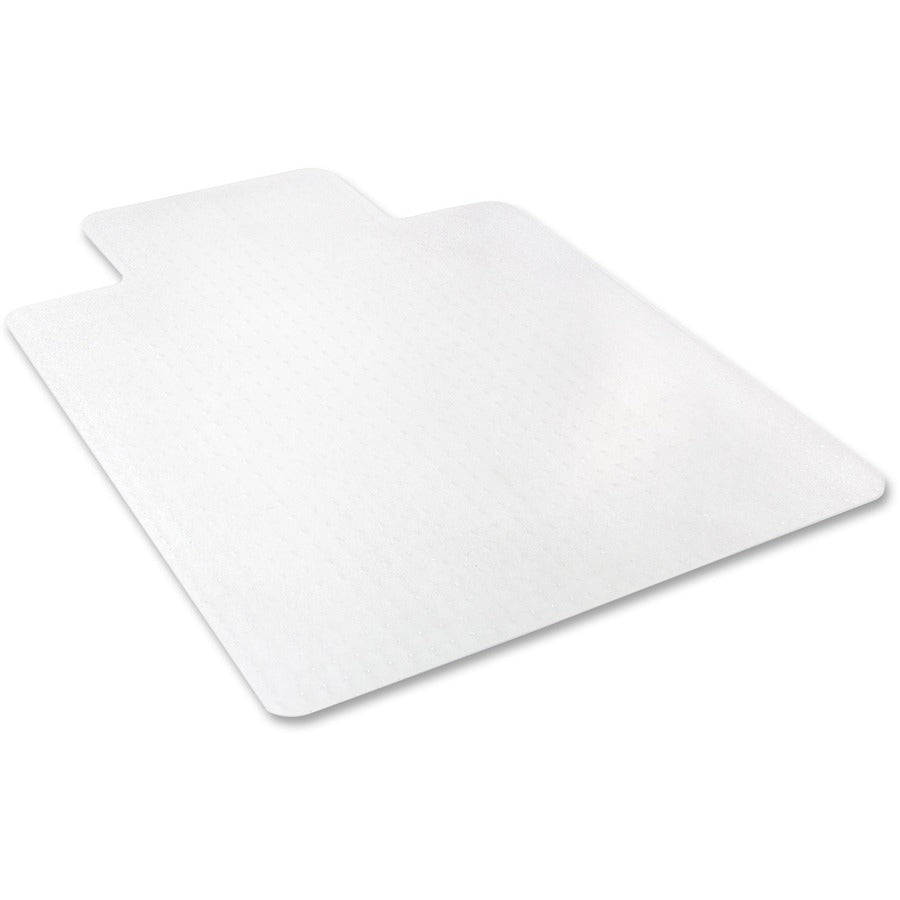 Carpeted Floor - 48" Length x 36" Width - Lip Size 12" Length x 20" Width - Vinyl - Clear - 1 Each